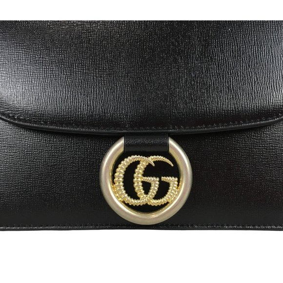 Gucci Women's GG Interlocking Flap Crossbody Bag Black DM1 - Picture 9 of 16